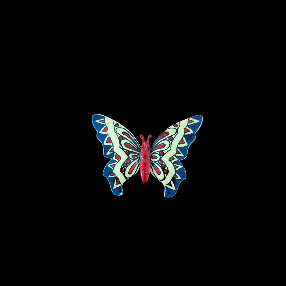 W Germany Vintage Colorful Butterfly Brooch